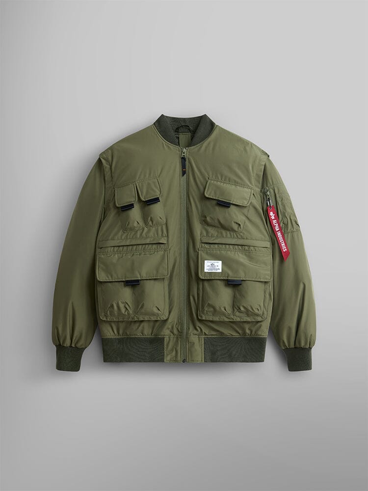 MULTI POCKET BOMBER JACKET OUTERWEAR Alpha Industries OG-107 GREEN 2XL 