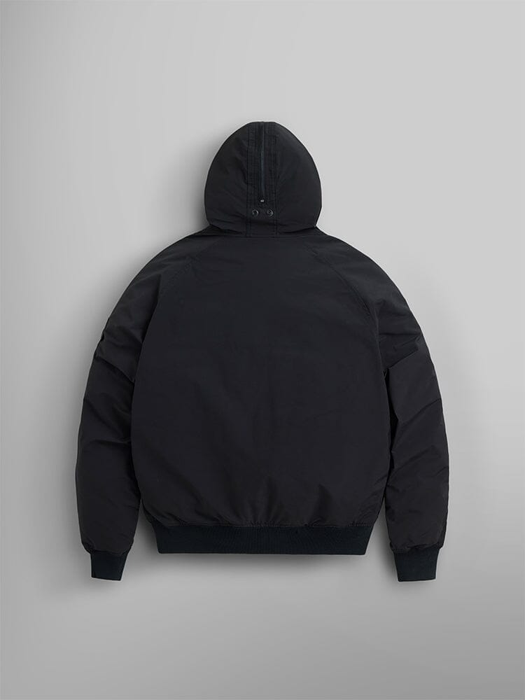 Back view of the black N-2B Altitude Parka by Alpha Industries.