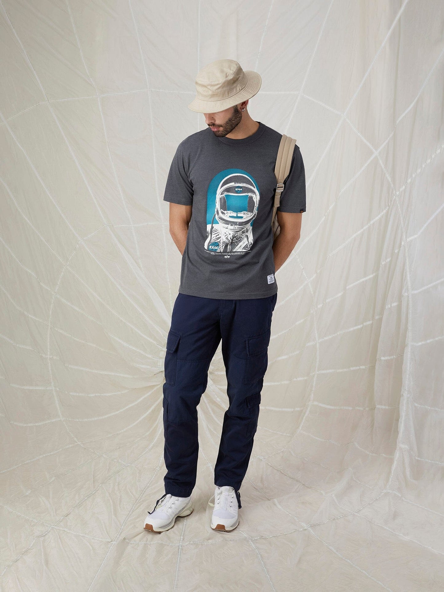 NASA MOON MAN TEE TOP Alpha Industries 