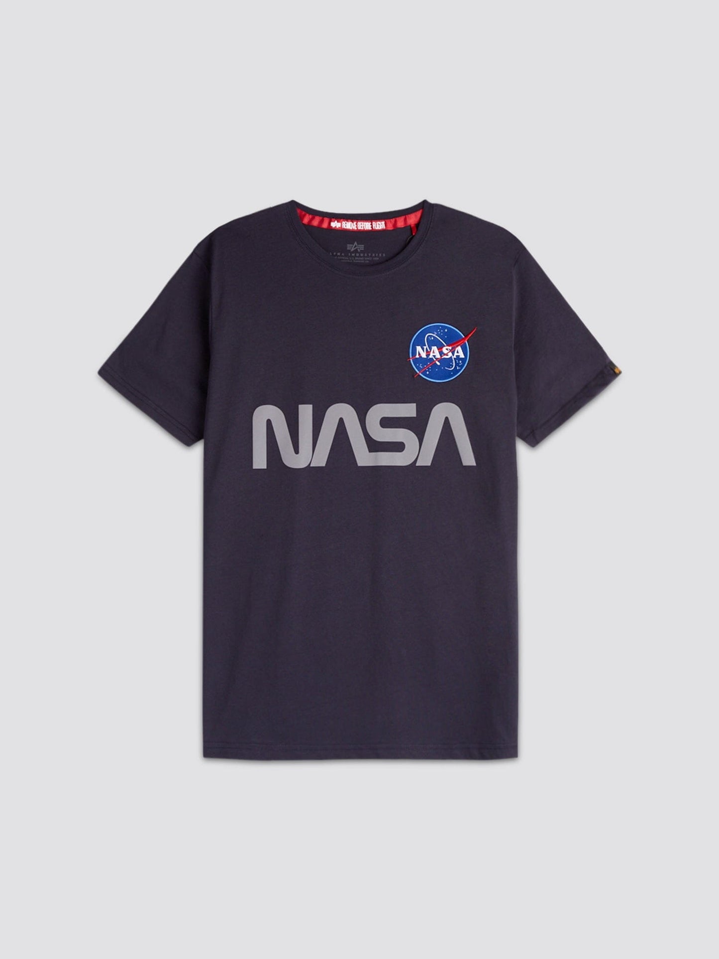 NASA REFLECTIVE TEE TOP Alpha Industries REPLICA BLUE S 