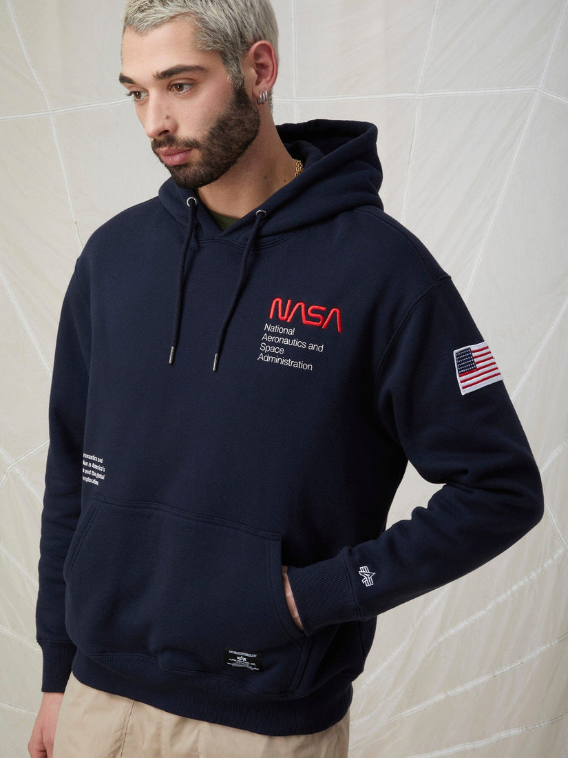 NASA WORM LOGO HOODIE | Alpha Industries