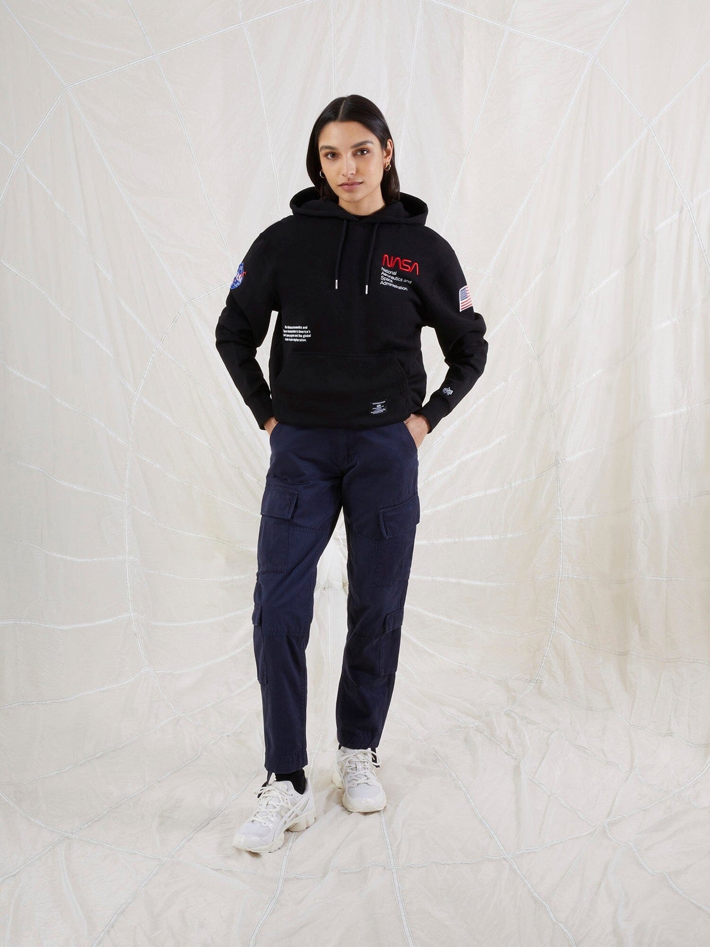NASA WORM LOGO HOODIE TOP Alpha Industries 
