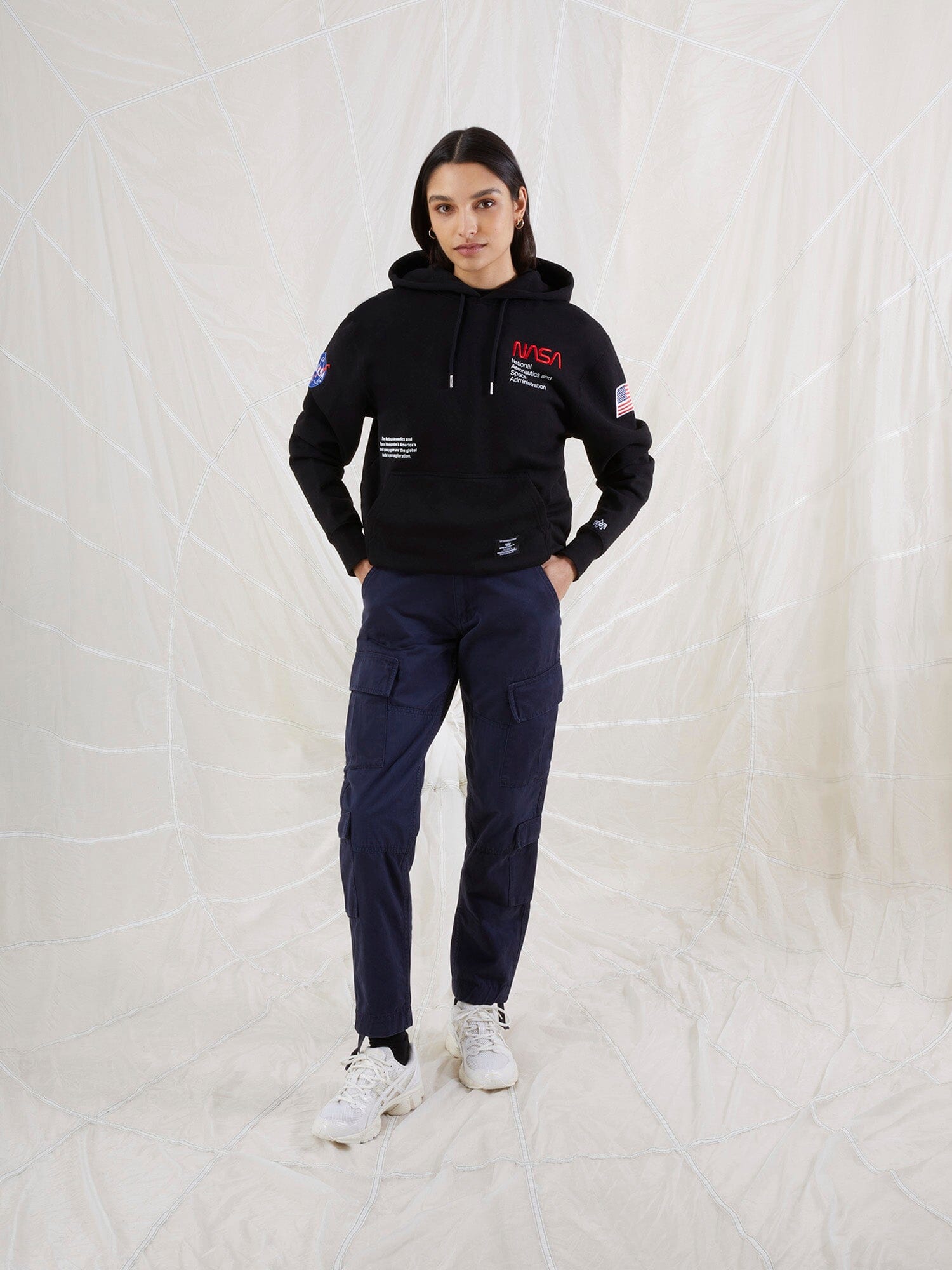 NASA WORM LOGO HOODIE TOP Alpha Industries 