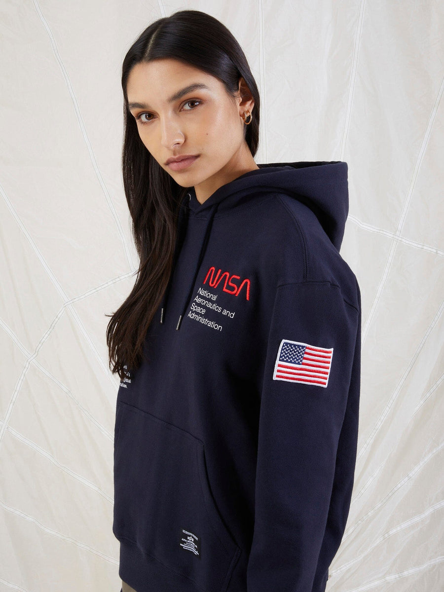 NASA WORM LOGO HOODIE TOP Alpha Industries 