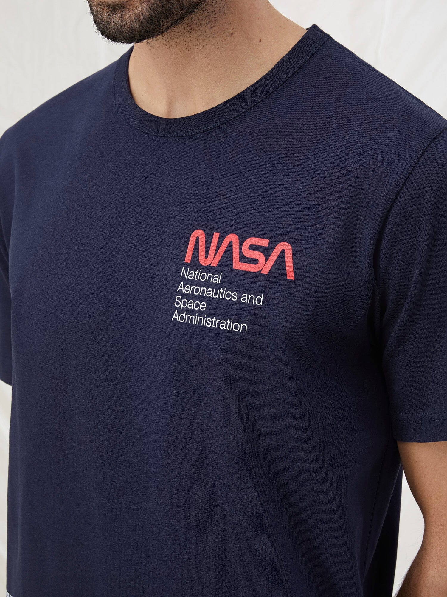 NASA WORM LOGO TEE TOP Alpha Industries 
