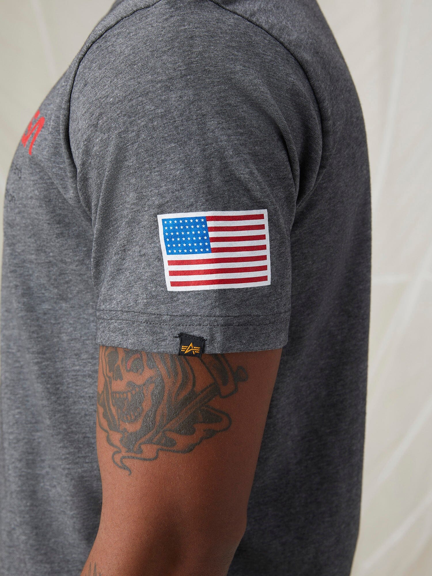 NASA WORM LOGO TEE TOP Alpha Industries 
