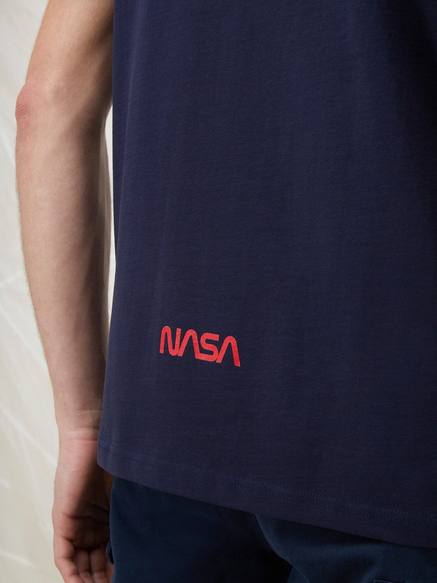 NASA WORM LOGO TEE TOP Alpha Industries 
