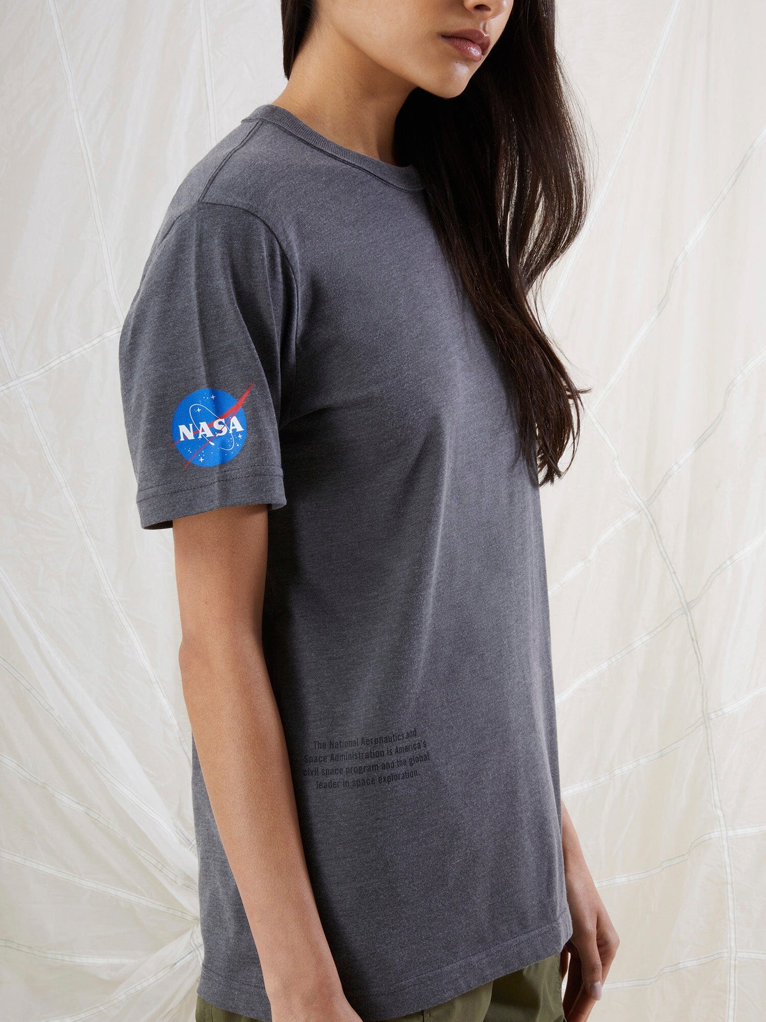 NASA WORM LOGO TEE TOP Alpha Industries 