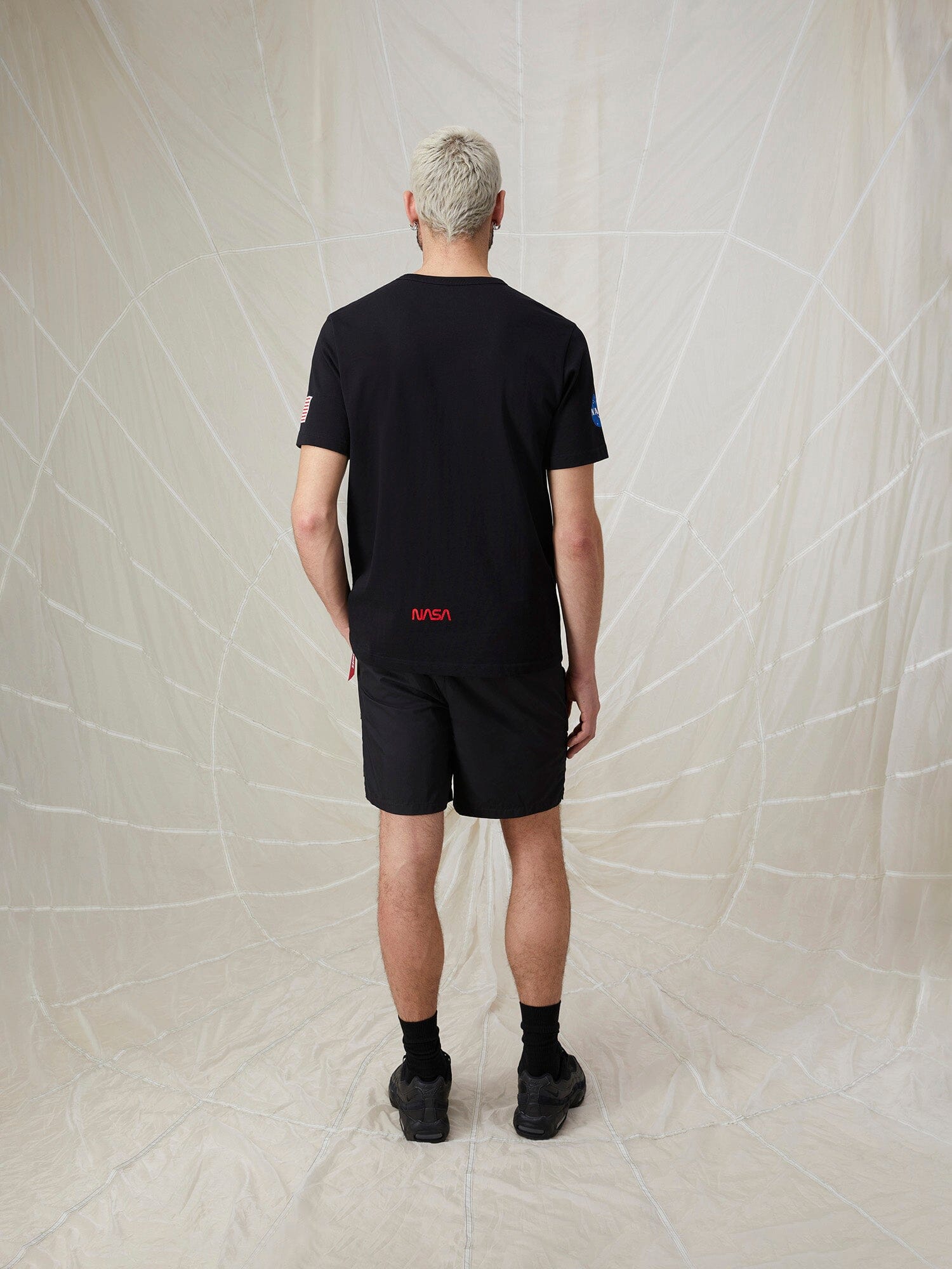 NASA WORM LOGO TEE TOP Alpha Industries 