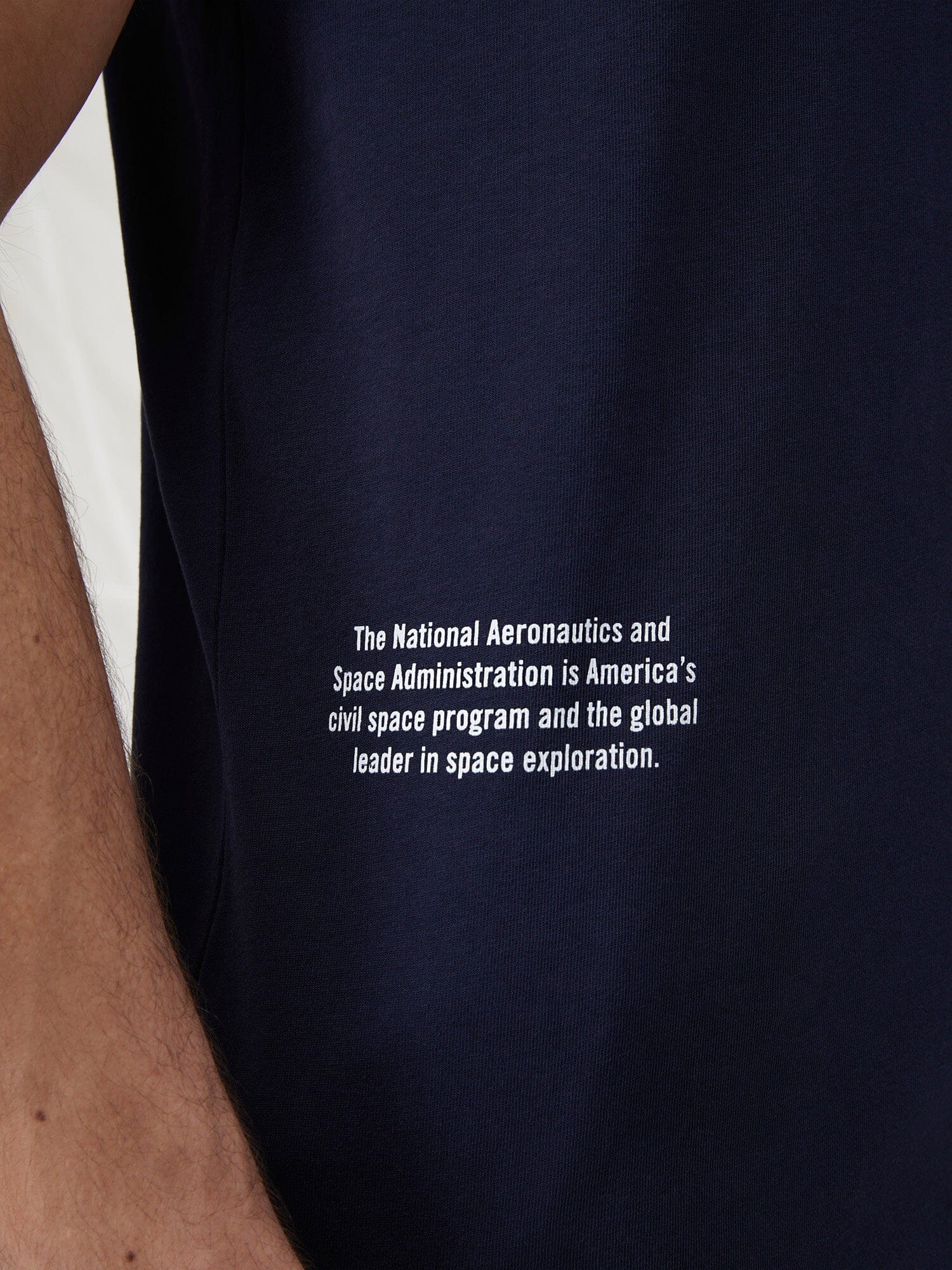 NASA WORM LOGO TEE TOP Alpha Industries 