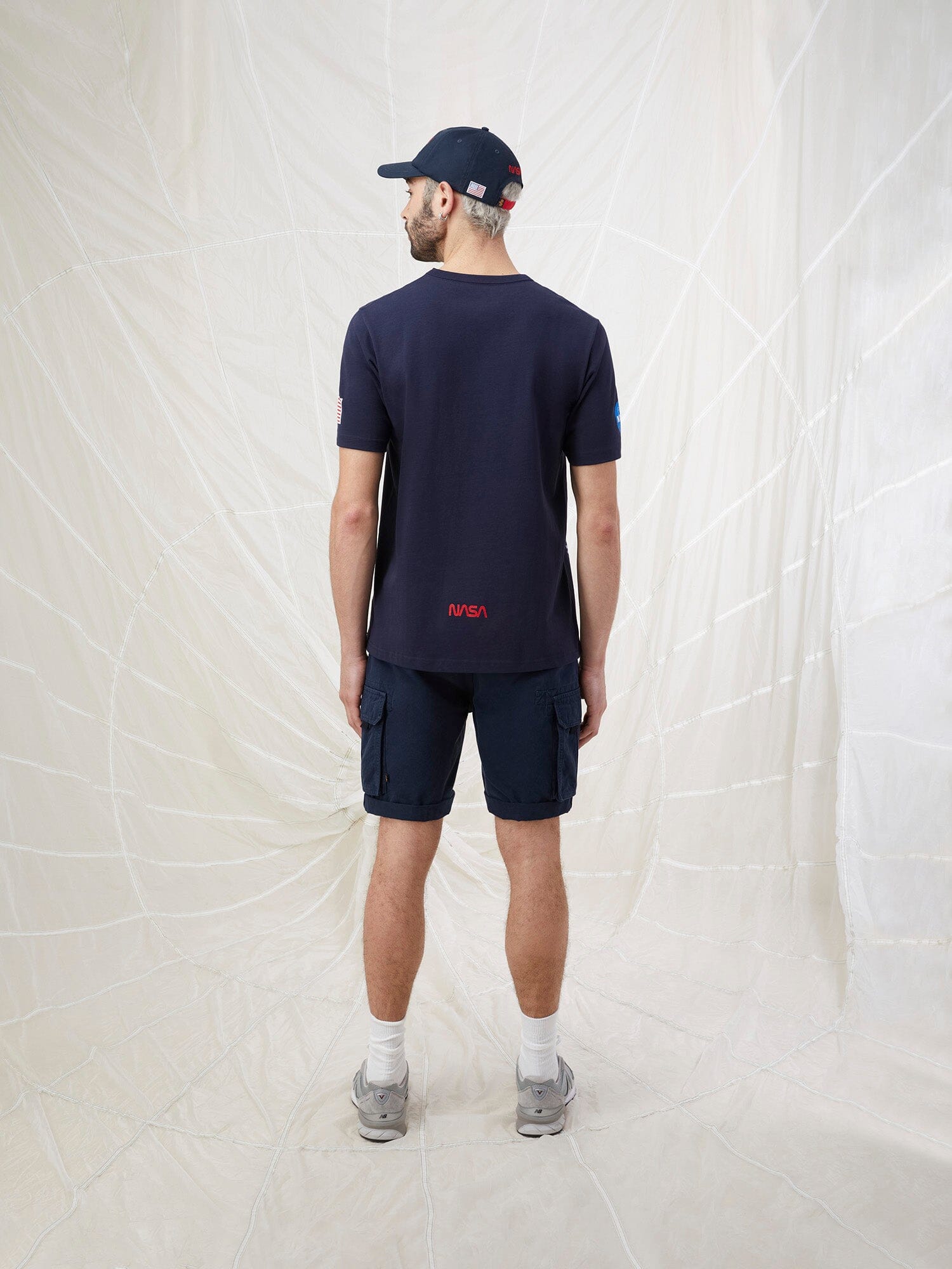 NASA WORM LOGO TEE TOP Alpha Industries 