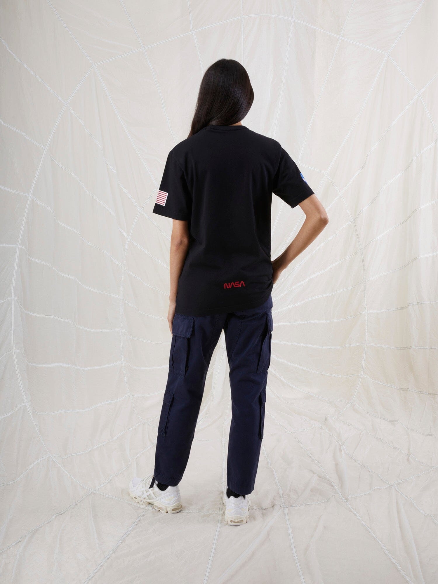 NASA WORM LOGO TEE TOP Alpha Industries 