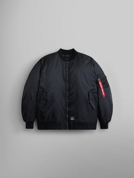 OVERSIZED MA-1 MOD BOMBER JACKET W OUTERWEAR Alpha Industries BLACK L 