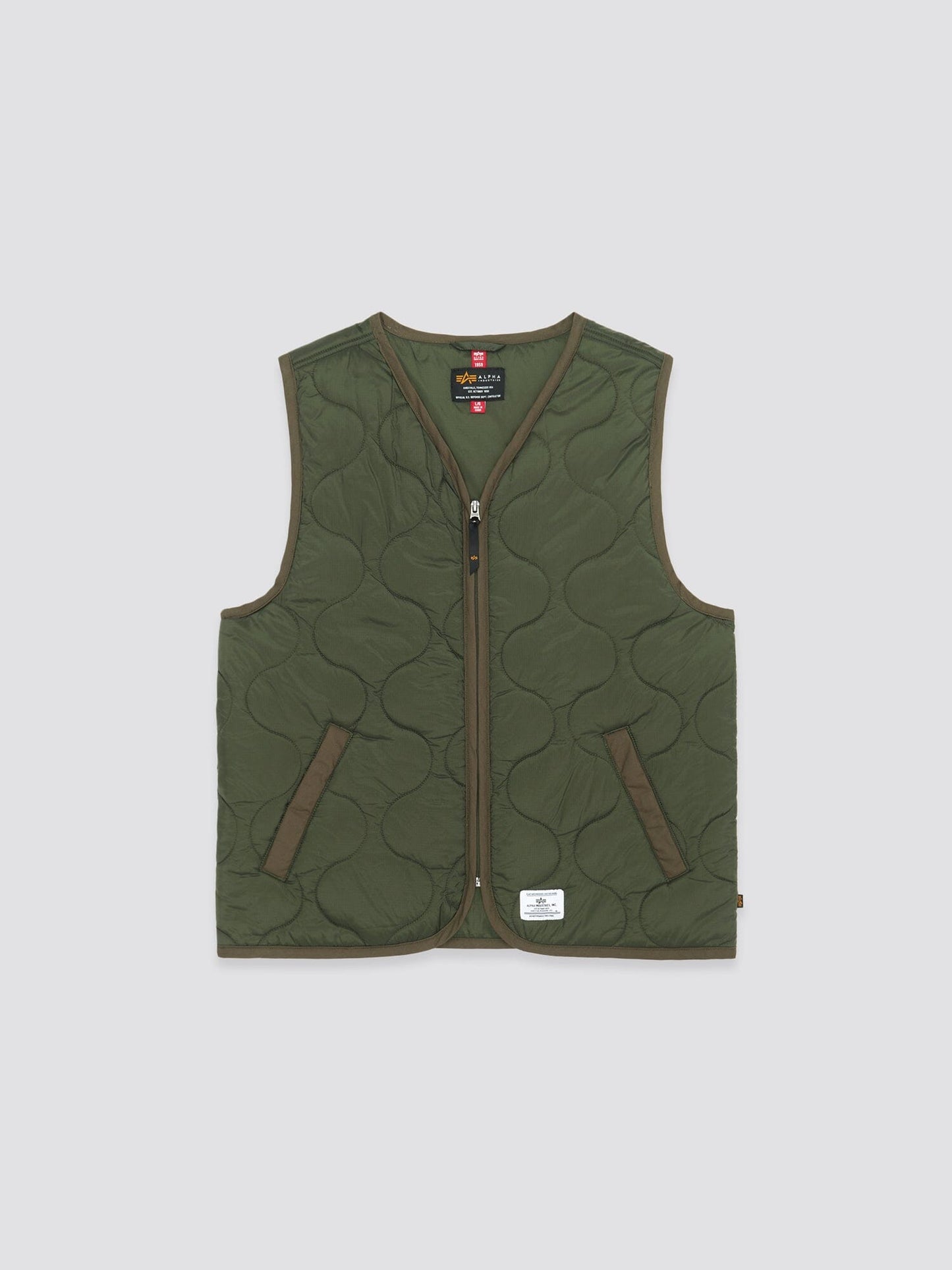 QUILTED LINER VEST OUTERWEAR Alpha Industries DARK GREEN 2XL 