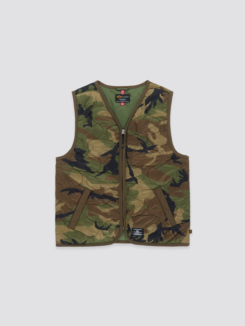 QUILTED LINER VEST OUTERWEAR Alpha Industries WOODLAND CAMO 2XL 