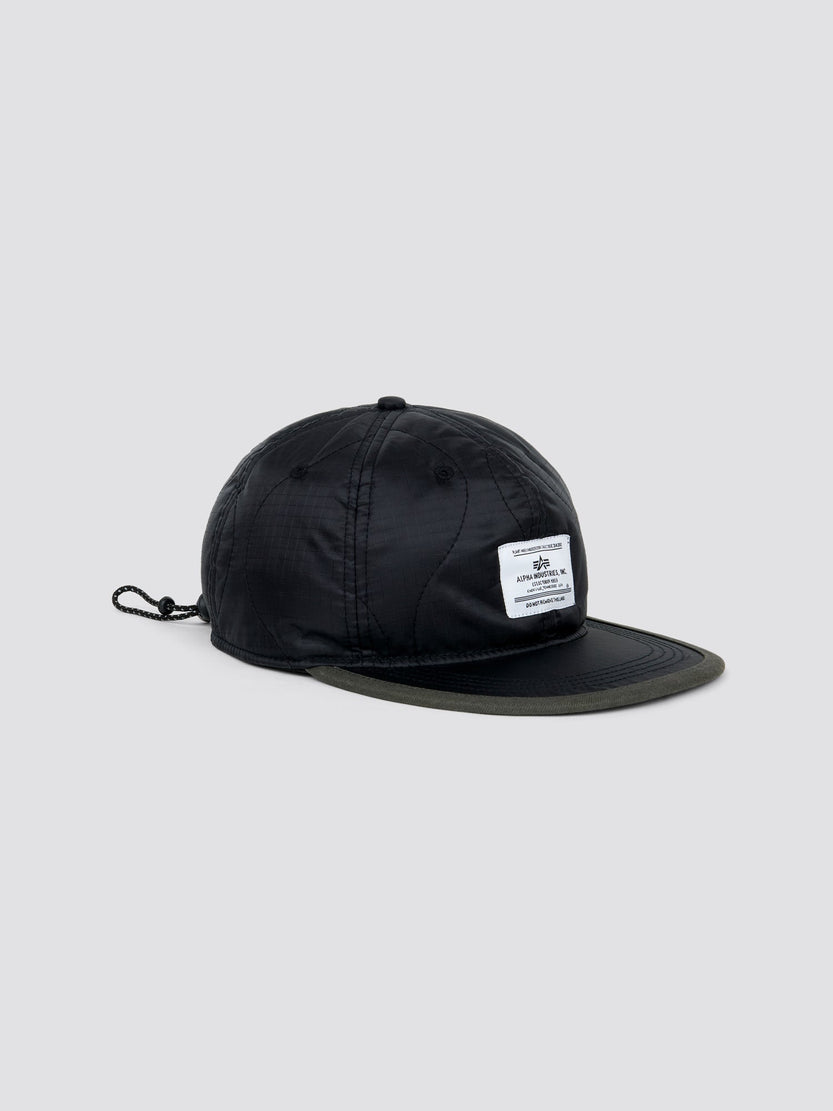 QUILTED NYLON HAT ACCESSORY Alpha Industries BLACK O/S 