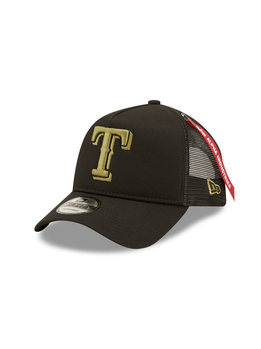 TEXAS RANGERS X ALPHA X NEW ERA 940 CAP ACCESSORY Alpha Industries BLACK O/S 