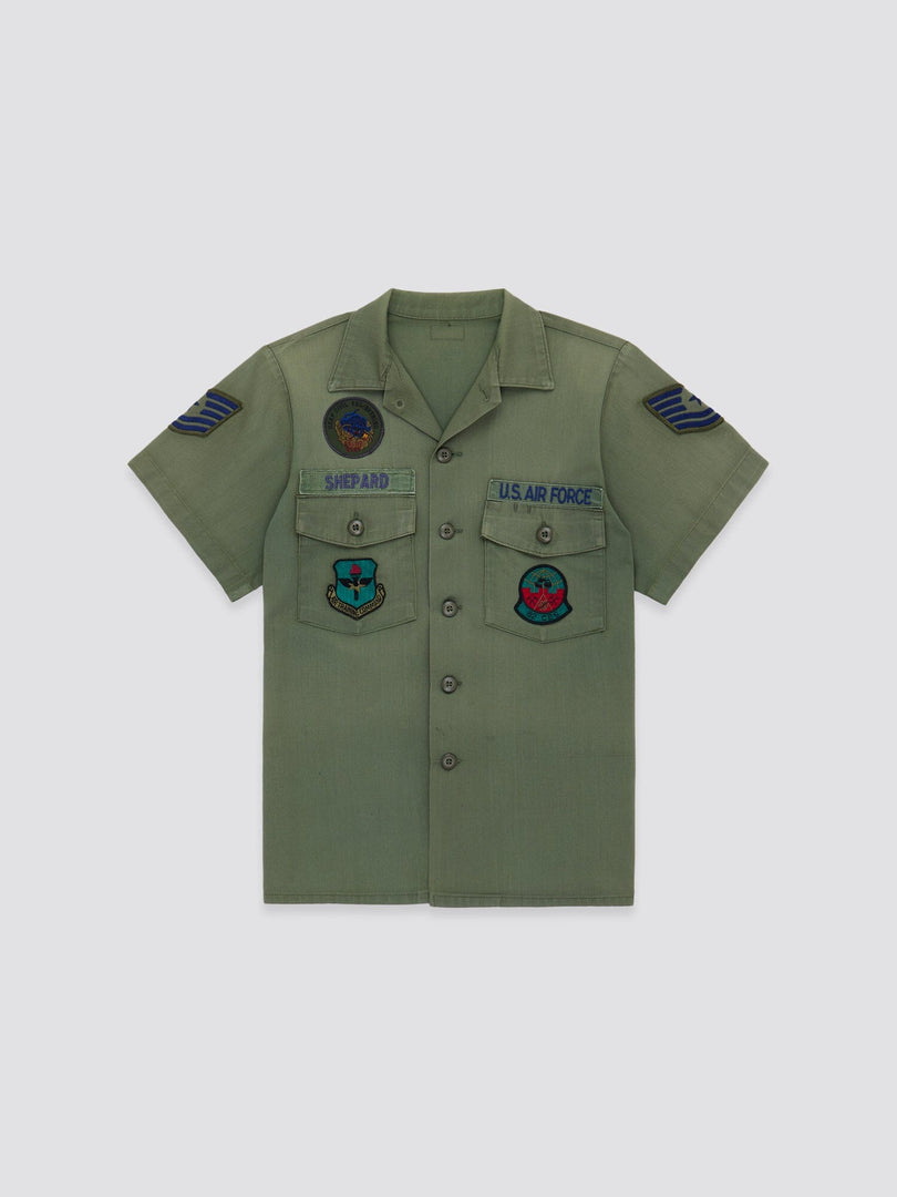USAF CIVIL ENGINEER S/S SHIRT SHEPARD TOP Alpha Industries OLIVE S 