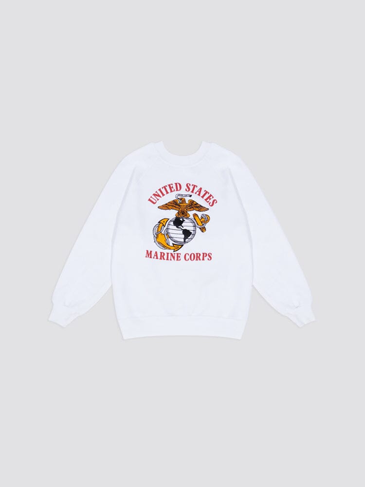 USMC SWEATSHIRT RESUPPLY Alpha Industries WHITE L 