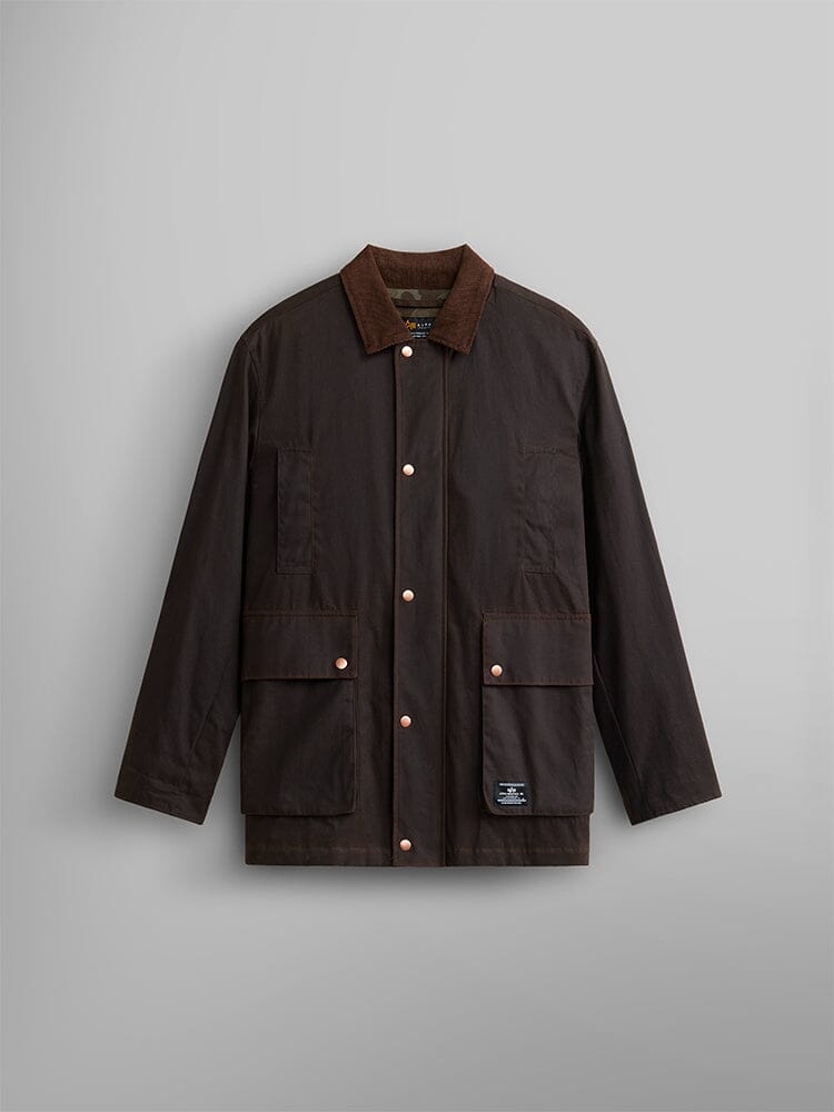 WAXED COTTON CAR COAT OUTERWEAR Alpha Industries CHOCOLATE 2XL 