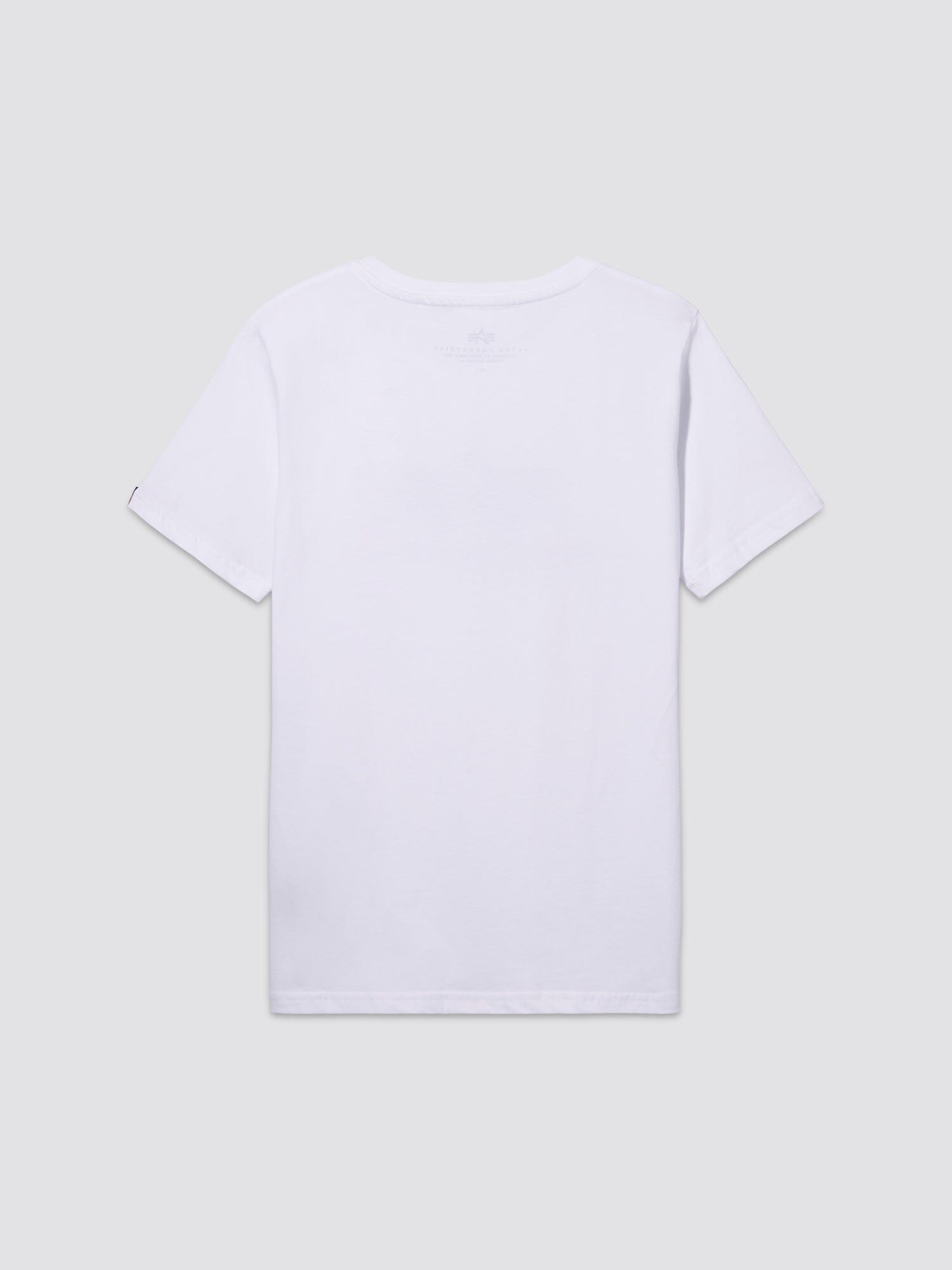 Youth Basic Tee from Alpha Industries in white cotton with short sleeves.