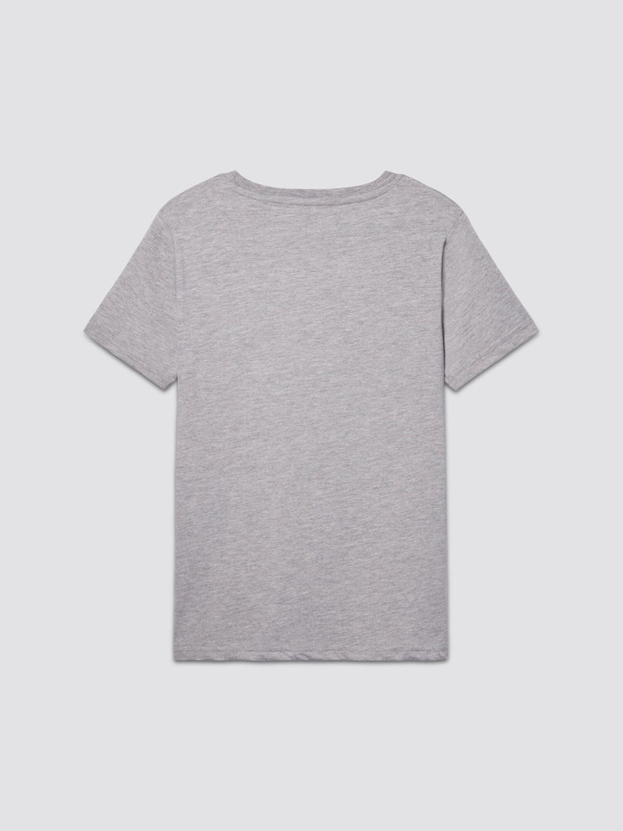 Youth Basic Tee by Alpha Industries, short-sleeved light gray cotton shirt.
